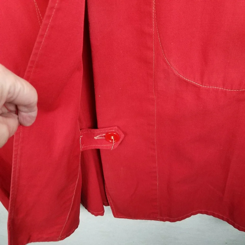Aquatogs Raincoat Red "Cravenette" Processed Women's Full Length‎ Vintage - Picture 5 of 8